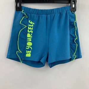 Open Edit Kids' Side Ruffle Shorts In Blue Cendre Be Yourself Size 8 NWT